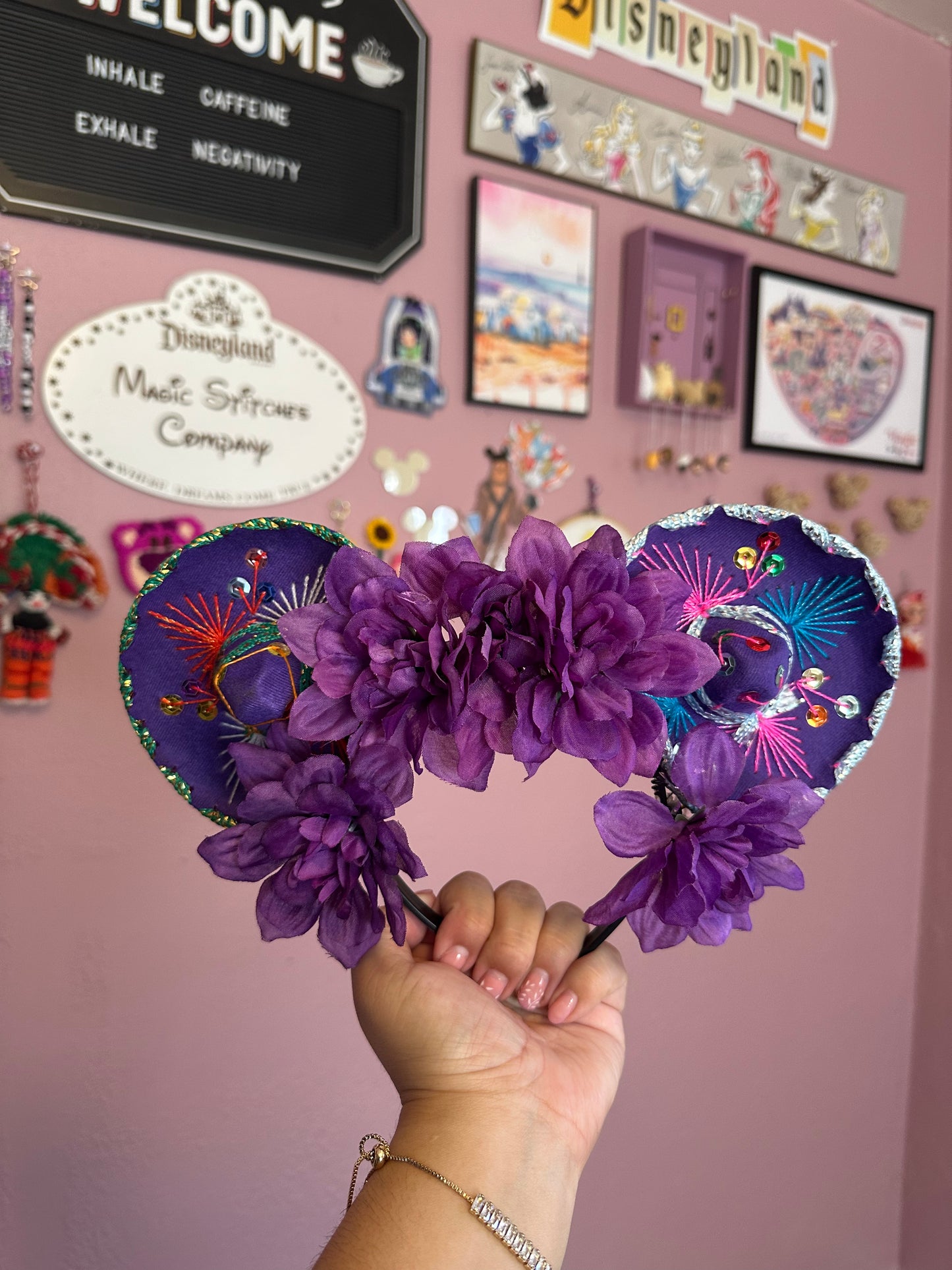 Sombrerito Ears Blacks all Purple
