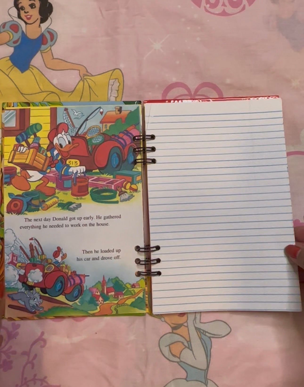 Duck and Chipmunks Lined Notebook