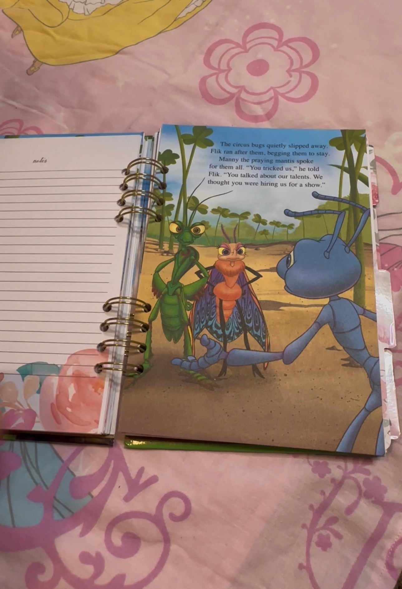 Bugs Life Tabbed Book Agenda
