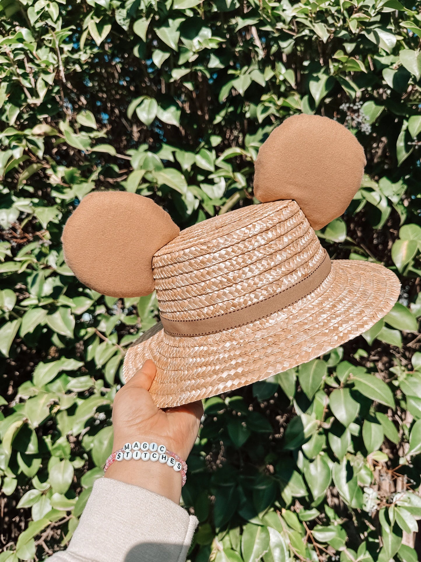 Latte Sombrero de Paja Ears