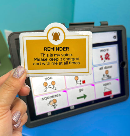 This is my voice, AAC Device, Speech, Speech Generated Device, Proloquo, Touch Chat, SLP, SLPA, SpEd, Talkers, Sticker for iPad