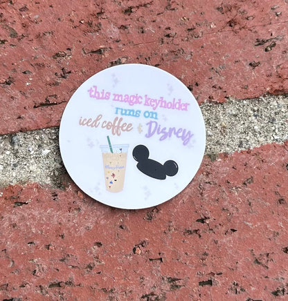 Coffee and Disney Magic Keyholder Sticker, Disney Stickers, Magic Key, Disney Pass, Stationery, Cute Stickers, Disneyland, Magic Key