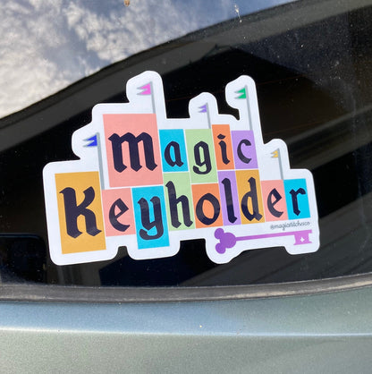 Magic Keyholder, Magic Key, Bumper Sticker, Disney Stickers, Keyholder Sticker, Stationery, Disneyland, Annual Pass, Passholder, Disney Pass