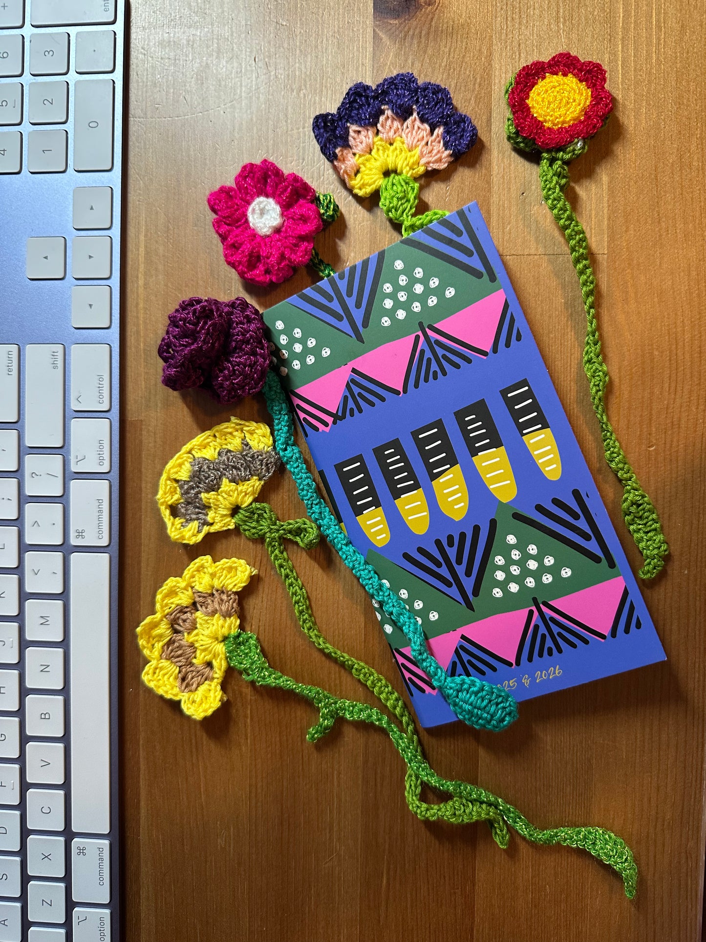 Crochet Floral Bookmarks