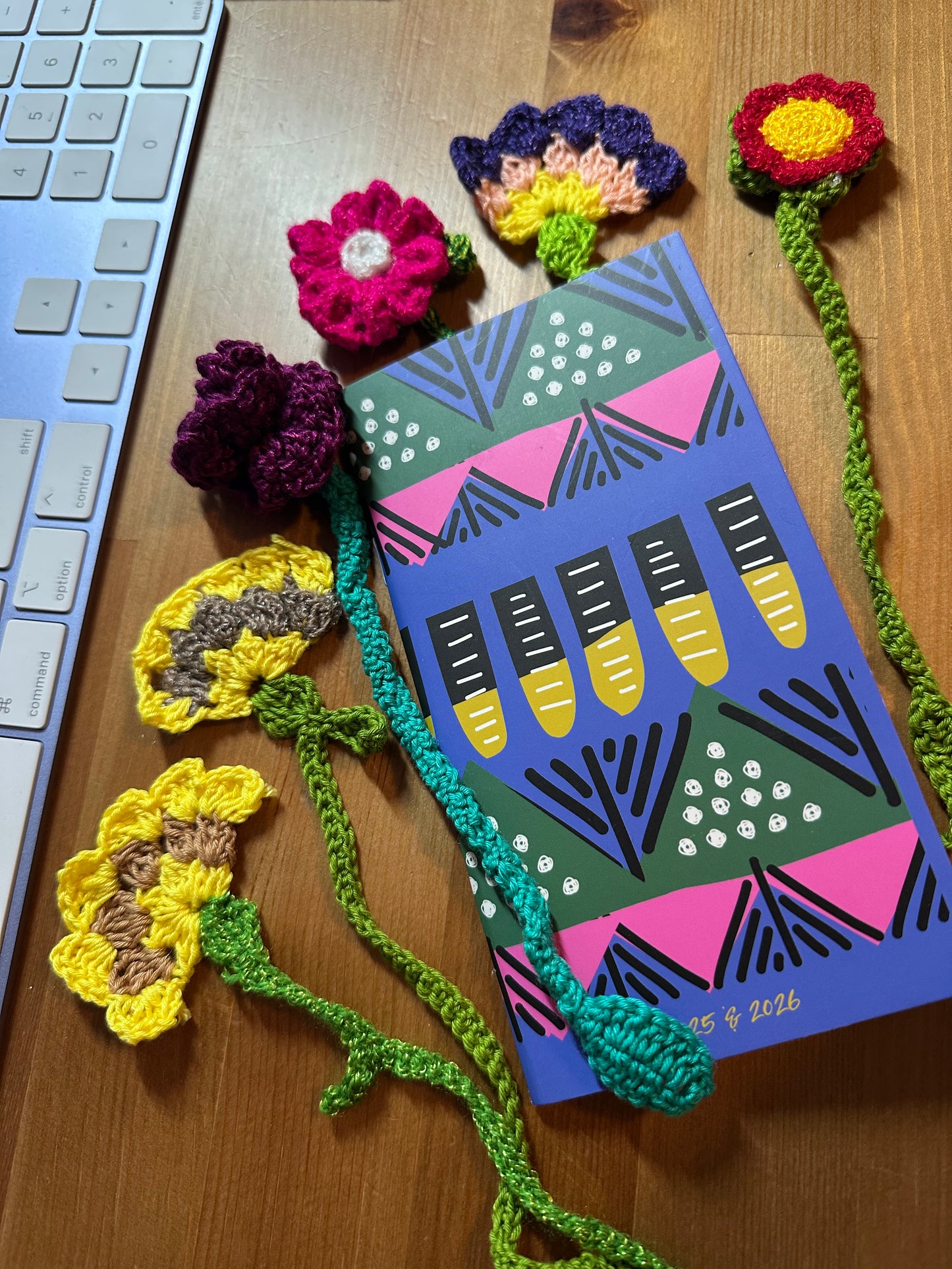 Crochet Floral Bookmarks