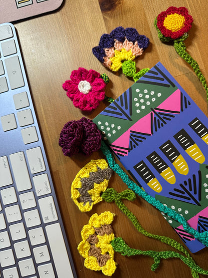 Crochet Floral Bookmarks