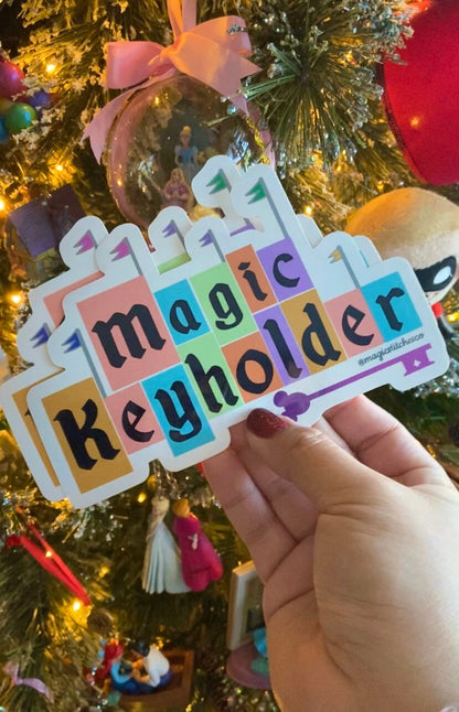 Magic Keyholder, Magic Key, Bumper Sticker, Disney Stickers, Keyholder Sticker, Stationery, Disneyland, Annual Pass, Passholder, Disney Pass